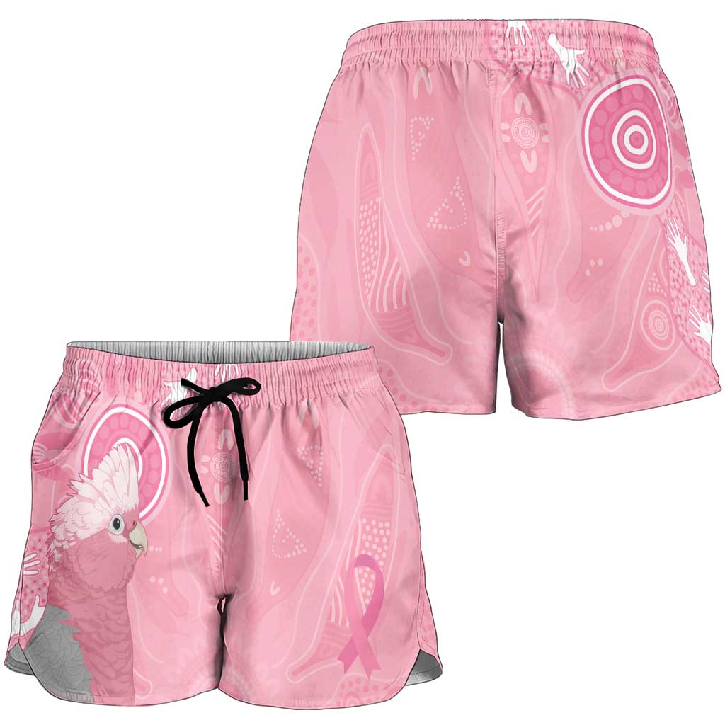 Australia Breast Cancer Awareness Shorts for Women Galah Faith Hope Love Pink Month - Aussie Hoodie