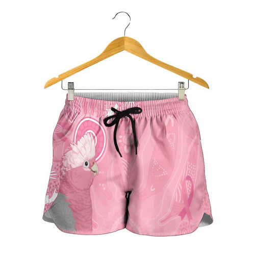 Australia Breast Cancer Awareness Shorts for Women Galah Faith Hope Love Pink Month - Aussie Hoodie
