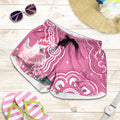 Australia Breast Cancer Awareness Shorts for Women Pink Cockatoo Ribbon Aboriginal Art - Aussie Hoodie