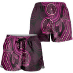 Australia Breast Cancer Awareness Shorts for Women Pink Dragonflies Aboriginal Art - Aussie Hoodie