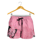 Australia Breast Cancer Awareness Shorts for Women Pink Ribbon Butterfly Opal Pattern - Aussie Hoodie