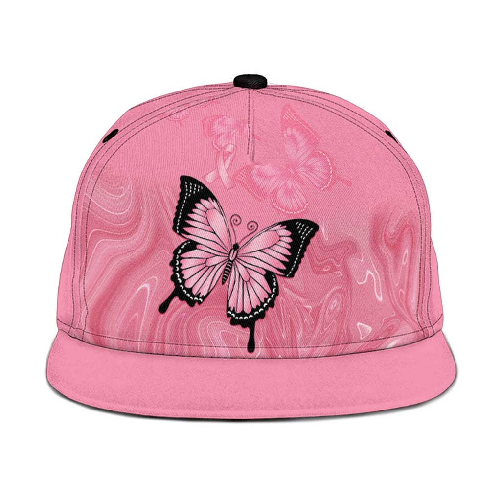 Australia Breast Cancer Awareness Snapback Cap Pink Ribbon Butterfly Opal Pattern - Aussie Hoodie