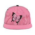 Australia Breast Cancer Awareness Snapback Cap Pink Ribbon Butterfly Opal Pattern - Aussie Hoodie