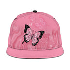 Australia Breast Cancer Awareness Snapback Cap Pink Ribbon Butterfly Opal Pattern - Aussie Hoodie