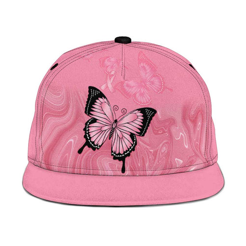 Australia Breast Cancer Awareness Snapback Cap Pink Ribbon Butterfly Opal Pattern - Aussie Hoodie