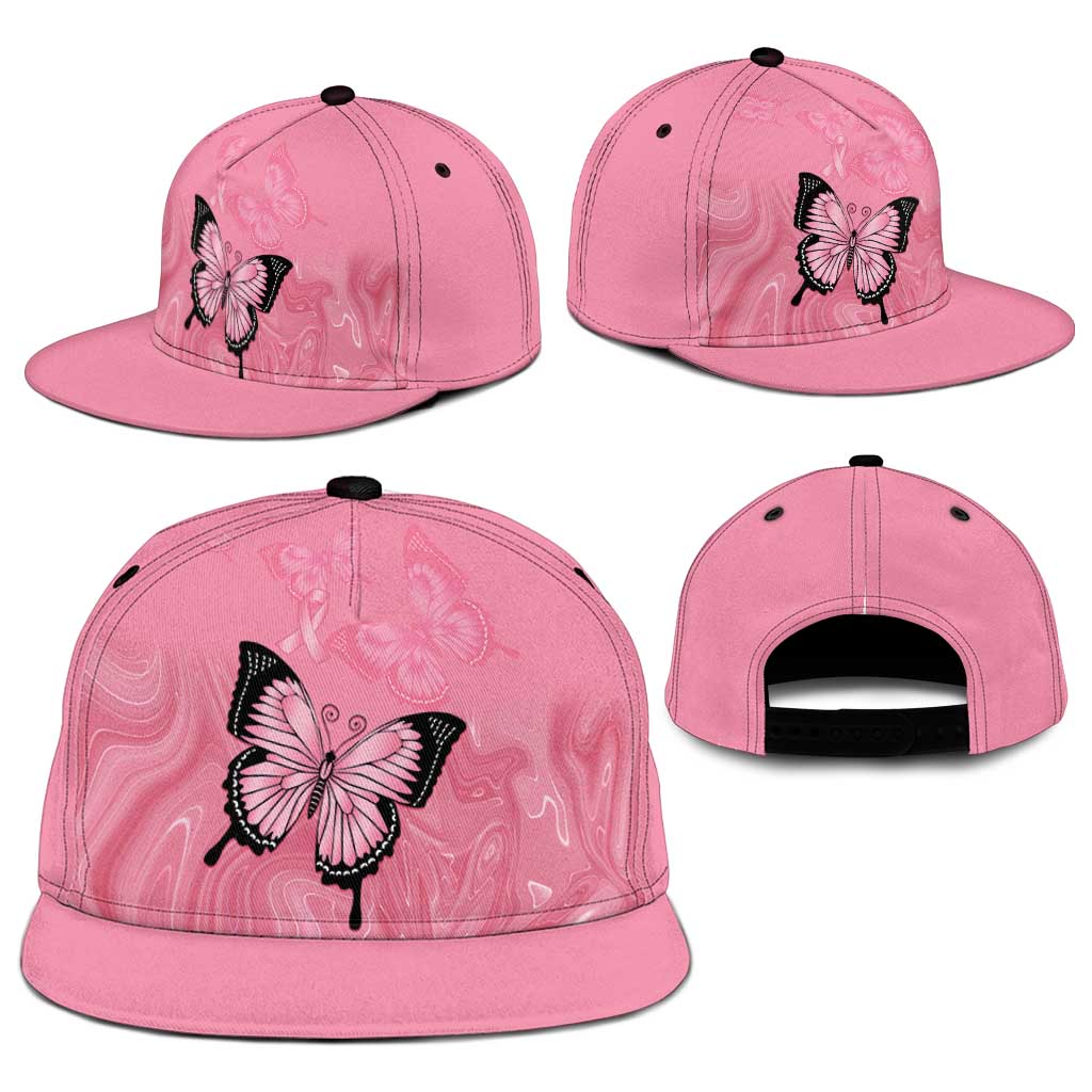 Australia Breast Cancer Awareness Snapback Cap Pink Ribbon Butterfly Opal Pattern - Aussie Hoodie