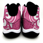 Australia Breast Cancer Awareness Sneakers J11 Pink Cockatoo Ribbon Aboriginal Art - Aussie Hoodie