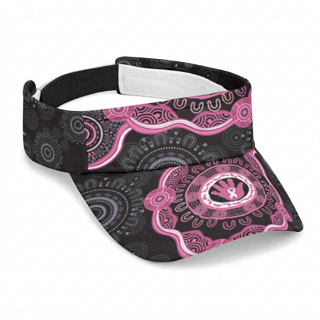 Australia Breast Cancer Awareness Sun Visor Cap Brave Strong Aboriginal Art