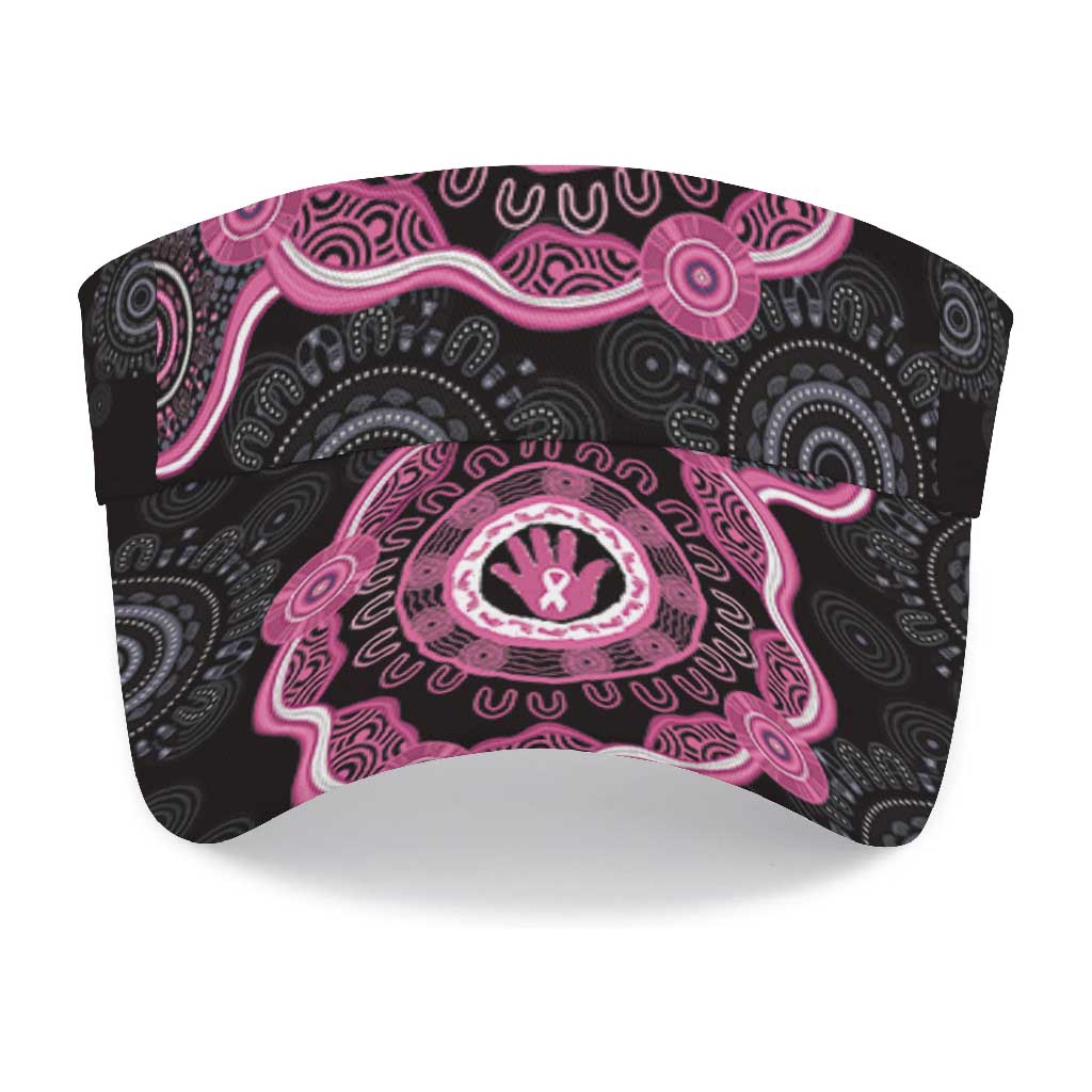Australia Breast Cancer Awareness Sun Visor Cap Brave Strong Aboriginal Art