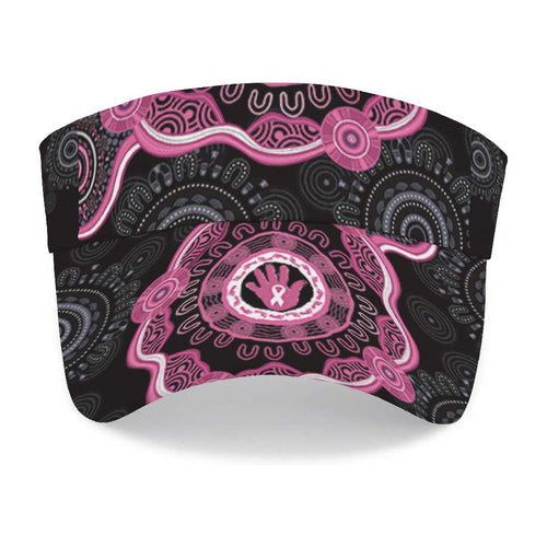 Australia Breast Cancer Awareness Sun Visor Cap Brave Strong Aboriginal Art