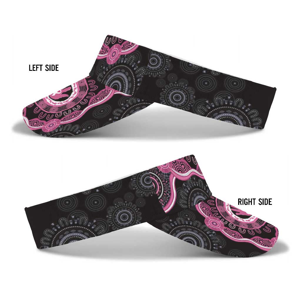 Australia Breast Cancer Awareness Sun Visor Cap Brave Strong Aboriginal Art