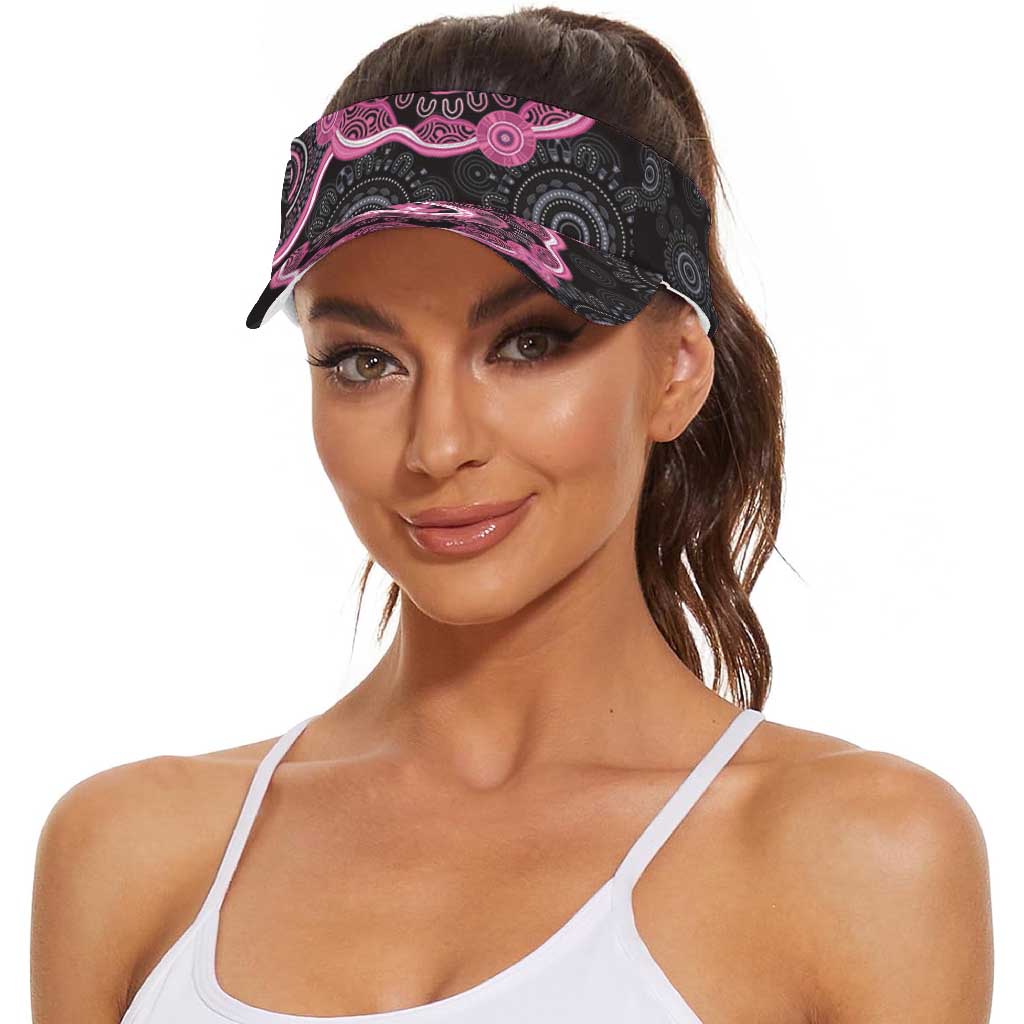 Australia Breast Cancer Awareness Sun Visor Cap Brave Strong Aboriginal Art