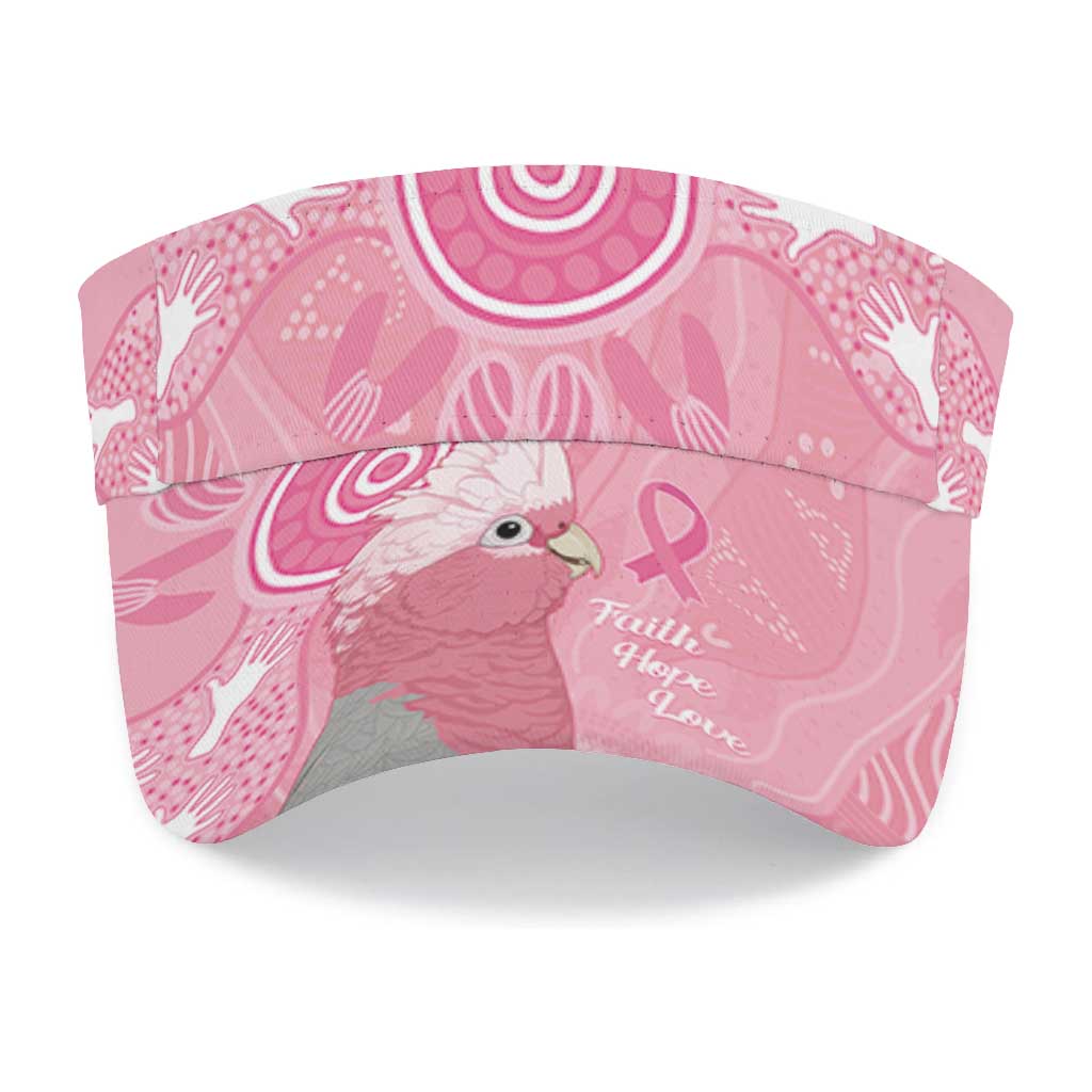 Australia Breast Cancer Awareness Sun Visor Cap Galah Faith Hope Love Pink Month
