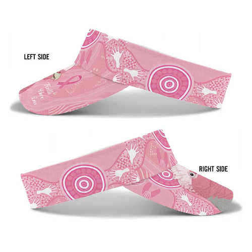 Australia Breast Cancer Awareness Sun Visor Cap Galah Faith Hope Love Pink Month