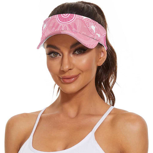 Australia Breast Cancer Awareness Sun Visor Cap Galah Faith Hope Love Pink Month