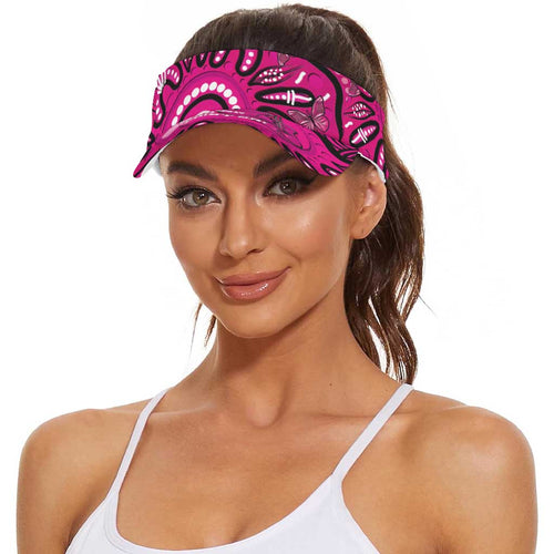Australia Breast Cancer Awareness Sun Visor Cap Pink Boxing Ribbon Be Strong And Fight On