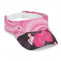 Australia Breast Cancer Awareness Sun Visor Cap Pink Cockatoo Fight Boxing Gloves Aboriginal Art