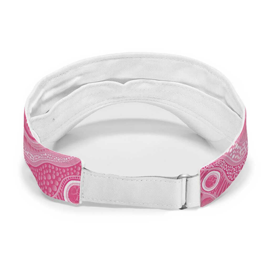 Australia Breast Cancer Awareness Sun Visor Cap Pink Cockatoo Fight Boxing Gloves Aboriginal Art