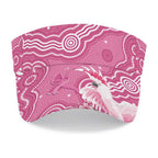 Australia Breast Cancer Awareness Sun Visor Cap Pink Cockatoo Ribbon Aboriginal Art