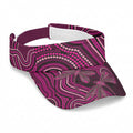 Australia Breast Cancer Awareness Sun Visor Cap Pink Dragonflies Aboriginal Art