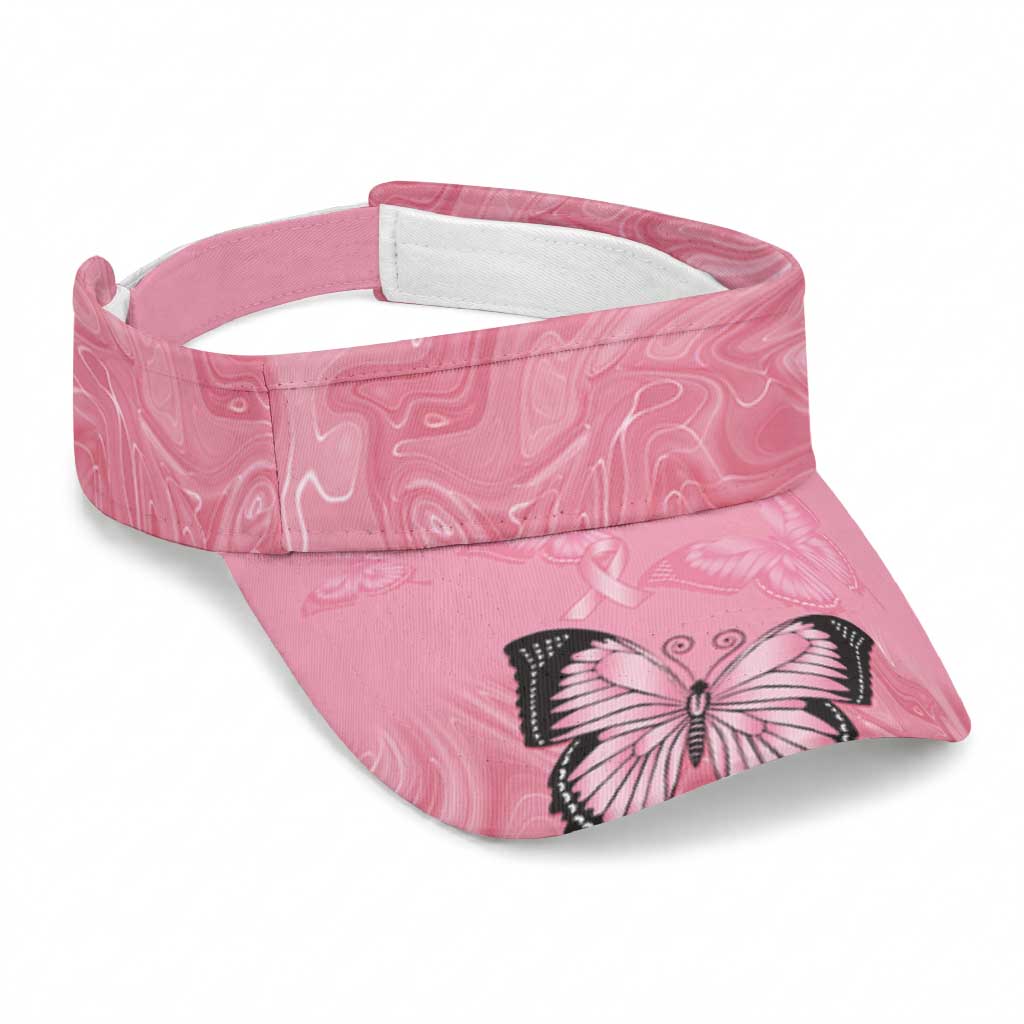 Australia Breast Cancer Awareness Sun Visor Cap Pink Ribbon Butterfly Opal Pattern