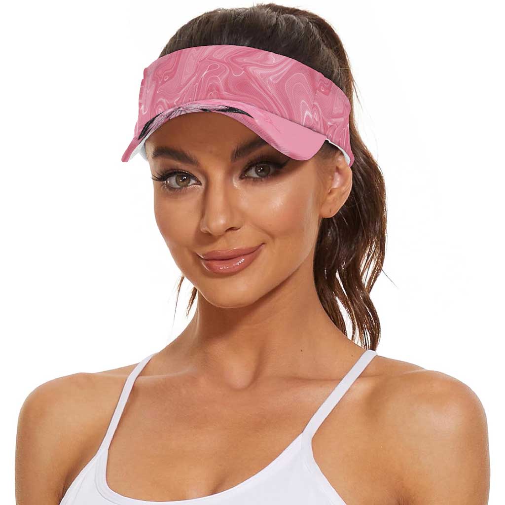 Australia Breast Cancer Awareness Sun Visor Cap Pink Ribbon Butterfly Opal Pattern