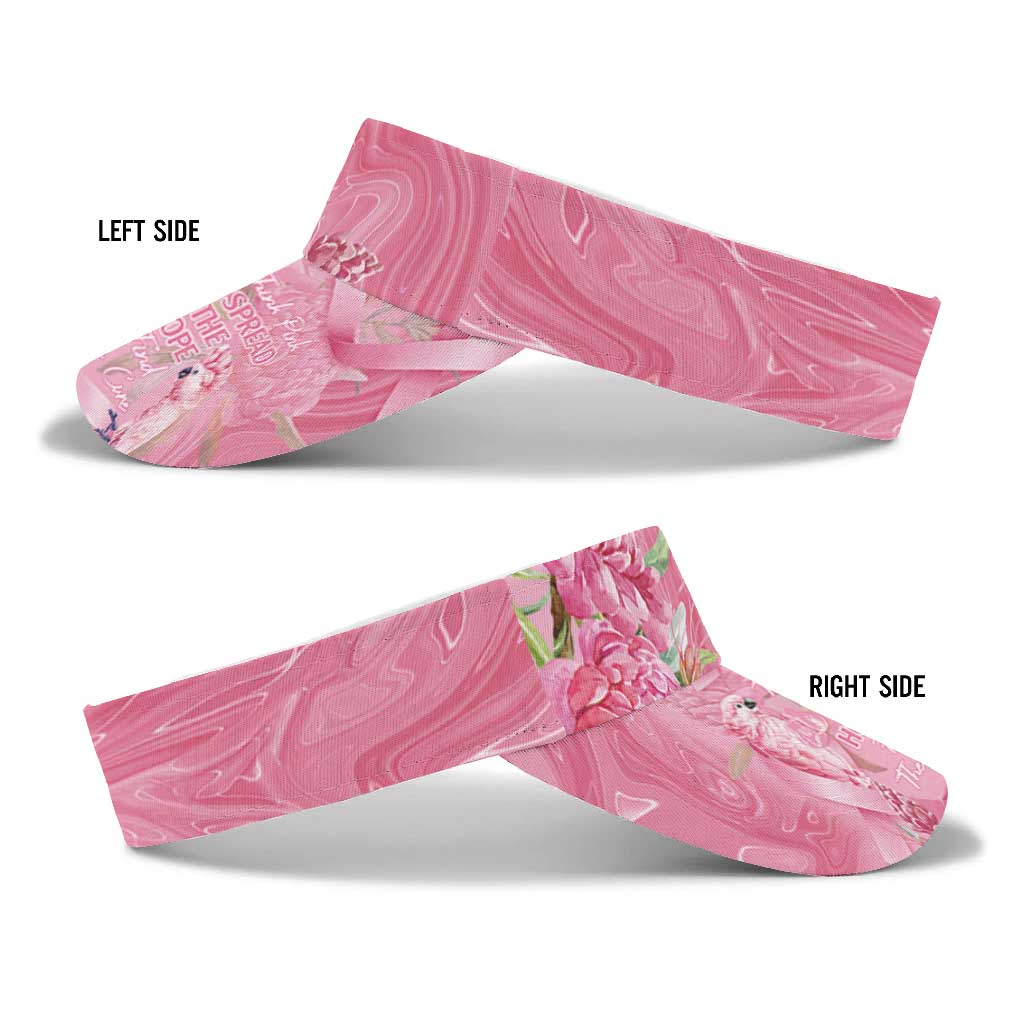 Australia Breast Cancer Awareness Sun Visor Cap Think Pink Cockatoos Ribbon