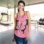 Australia Breast Cancer Awareness Women Racerback Tank Pink Ribbon Butterfly Opal Pattern - Aussie Hoodie