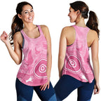 Australia Breast Cancer Awareness Women Racerback Tank Pink Ribbon Manta Ray Aboriginal Art - Aussie Hoodie