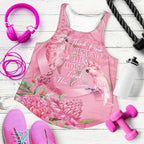 Australia Breast Cancer Awareness Women Racerback Tank Think Pink Cockatoos Ribbon - Aussie Hoodie