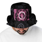 Australia Breast Cancer Bucket Hat Brave Strong Aboriginal Art - Aussie Hoodie