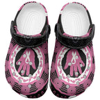 Australia Breast Cancer Clogs Shoes Brave Strong Aboriginal Art - Aussie Hoodie