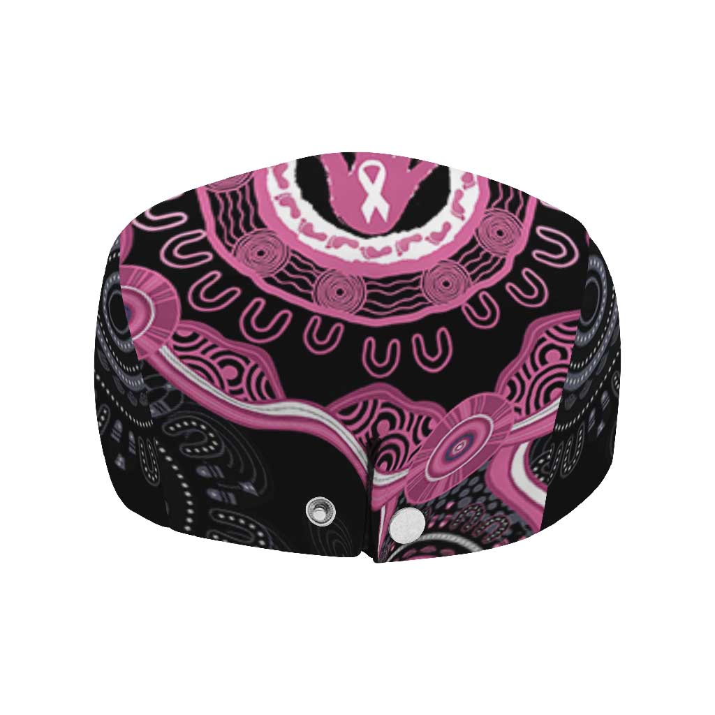 Australia Breast Cancer Jeff Hat Brave Strong Aboriginal Art - Aussie Hoodie