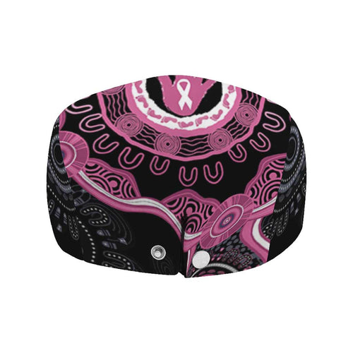 Australia Breast Cancer Jeff Hat Brave Strong Aboriginal Art - Aussie Hoodie