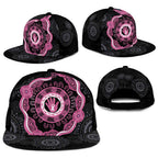 Australia Breast Cancer Snapback Cap Brave Strong Aboriginal Art - Aussie Hoodie