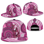 Australia Breast Cancer Snapback Cap Indigenous Butterfly No One Fights Alone - Aussie Hoodie