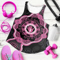 Australia Breast Cancer Women Racerback Tank Brave Strong Aboriginal Art - Aussie Hoodie