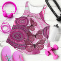 Australia Breast Cancer Women Racerback Tank Indigenous Butterfly No One Fights Alone - Aussie Hoodie