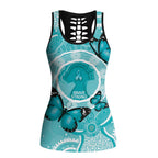 Australia Cervical Cancer Awareness Hollow Tank Top Aboriginal Brave Strong Butterfly - Aussie Hoodie