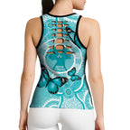 Australia Cervical Cancer Awareness Hollow Tank Top Aboriginal Brave Strong Butterfly - Aussie Hoodie