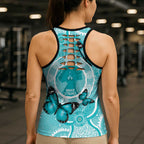 Australia Cervical Cancer Awareness Hollow Tank Top Aboriginal Brave Strong Butterfly - Aussie Hoodie