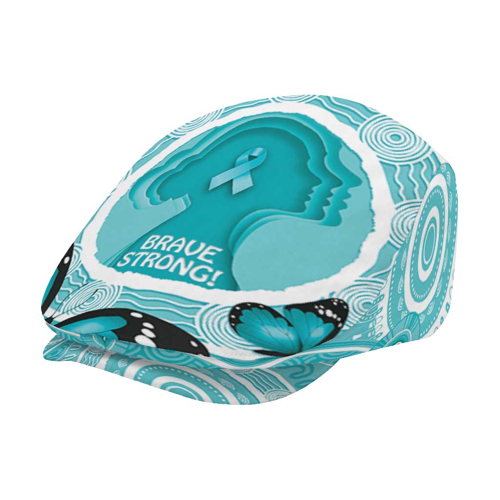 Australia Cervical Cancer Awareness Jeff Hat Aboriginal Brave Strong Butterfly - Aussie Hoodie