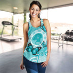 Australia Cervical Cancer Awareness Women Racerback Tank Aboriginal Brave Strong Butterfly - Aussie Hoodie