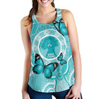 Australia Cervical Cancer Awareness Women Racerback Tank Aboriginal Brave Strong Butterfly - Aussie Hoodie