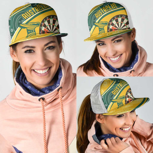 Australia Darts Indigenous Mesh Trucker Cap Champion Roos - Aussie Hoodie