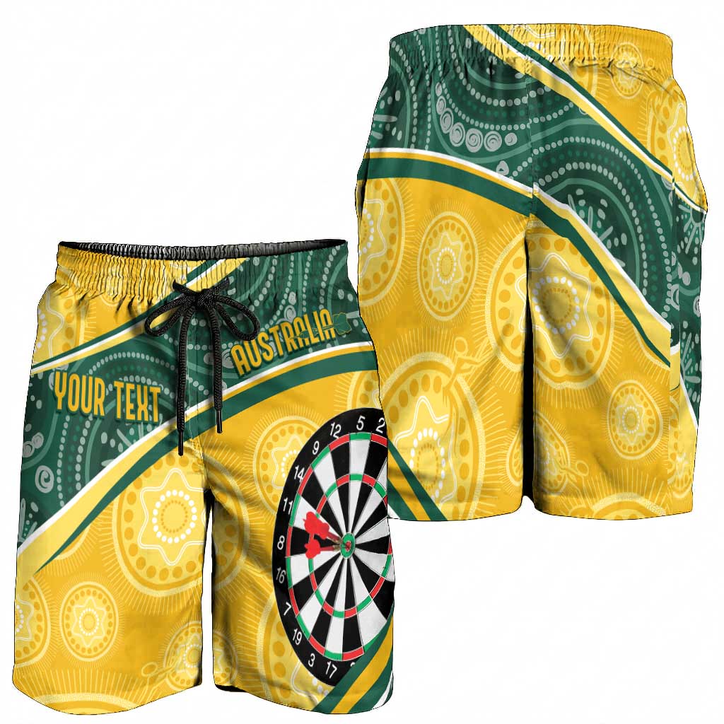 Australia Darts Personalized Indigenous Shorts for Men Champion Roos - Aussie Hoodie