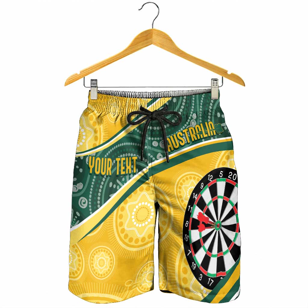 Australia Darts Personalized Indigenous Shorts for Men Champion Roos - Aussie Hoodie