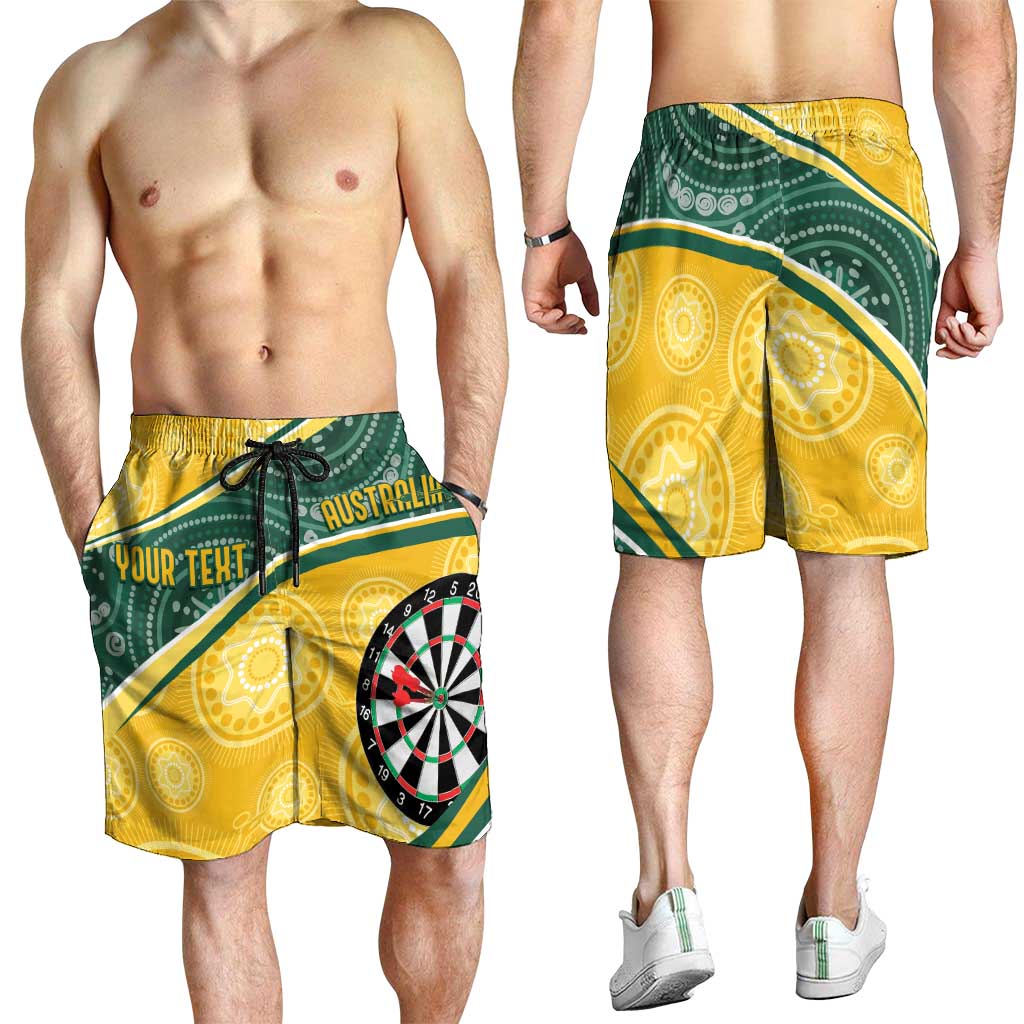 Australia Darts Personalized Indigenous Shorts for Men Champion Roos - Aussie Hoodie