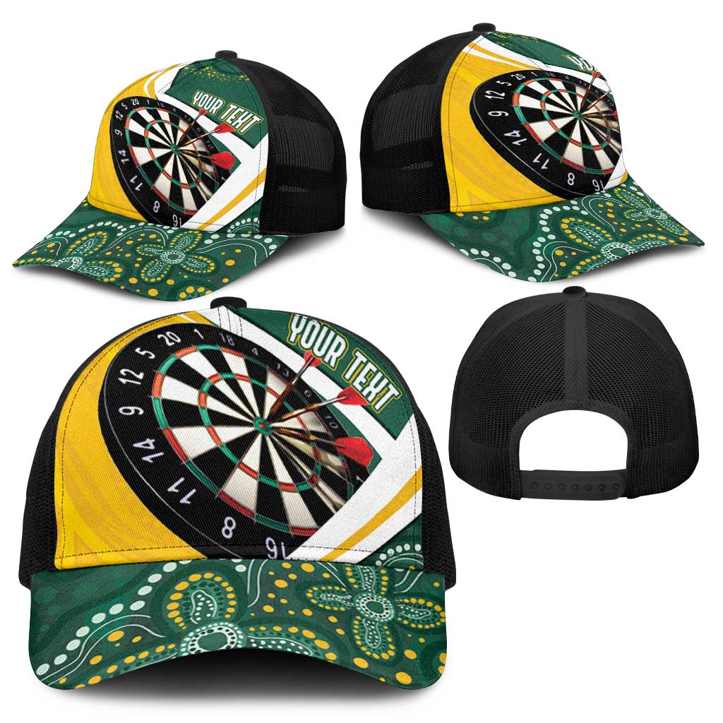 Australia Darts Personalized Mesh Trucker Cap Aboriginal Special - Aussie Hoodie