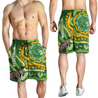 Australia Darts Shorts for Men Aboriginal Dot Art Boomerang Indigenous Style Graphic